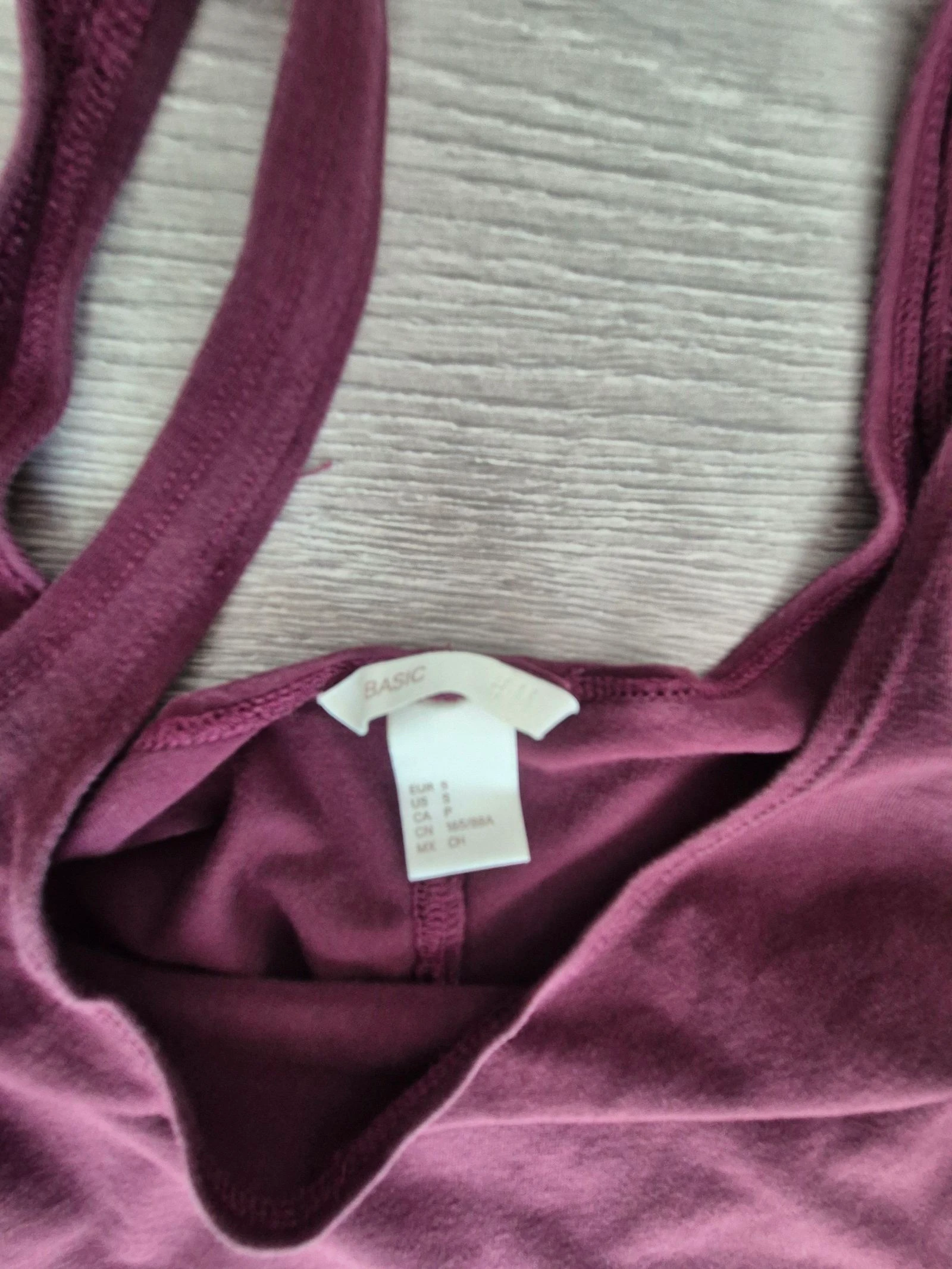 H&M Basic Vestido Midi Bodycon Bordô com Alças | Tamanho P – photo 4